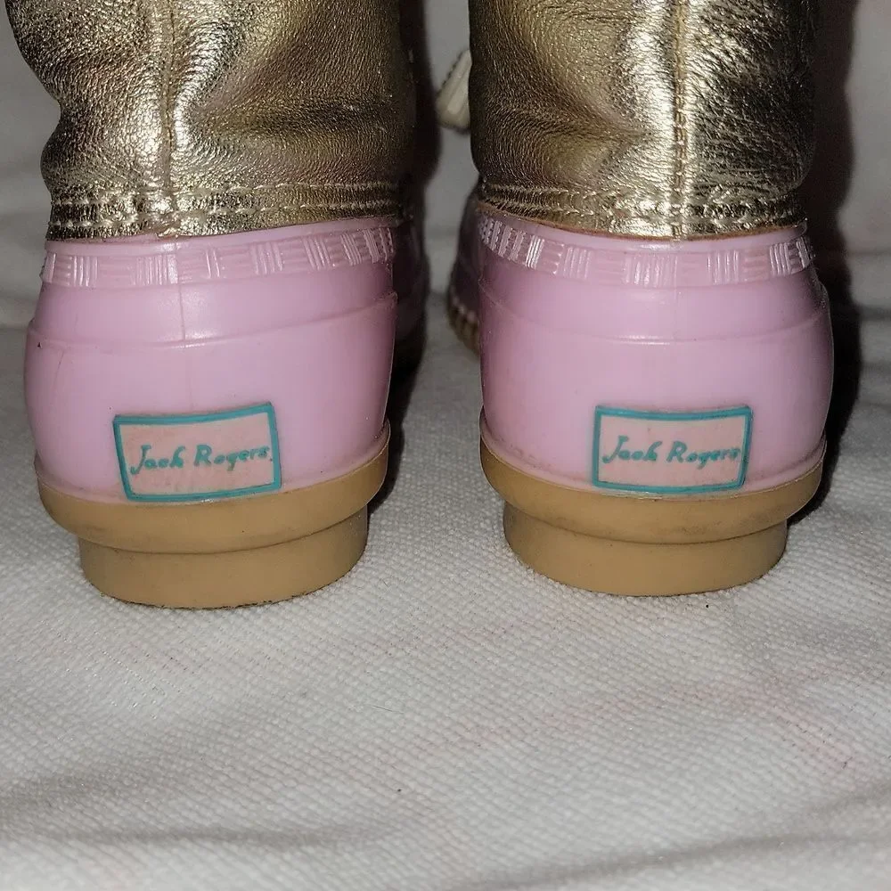 Jack Rogers Jr Miss Chloe Duck Rain Boots Girls Size 4